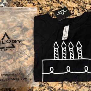 4th birthday Black Birthday Cake Kids Shirt